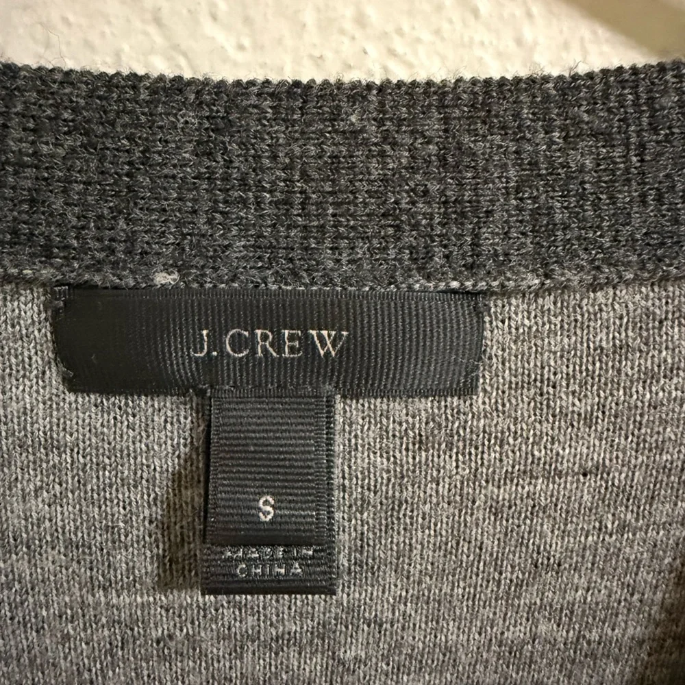 J.Crew Gray Merino Wool Blend Pocket Cardigan – Size S